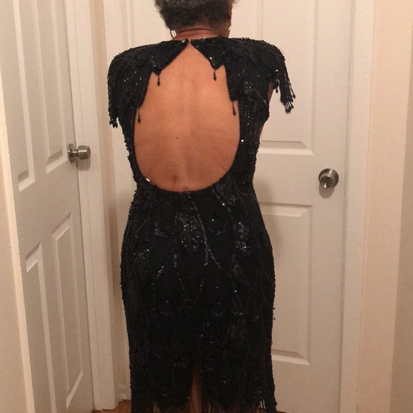 A.J. BARI BEADED DRESS - Picture 3 of 7